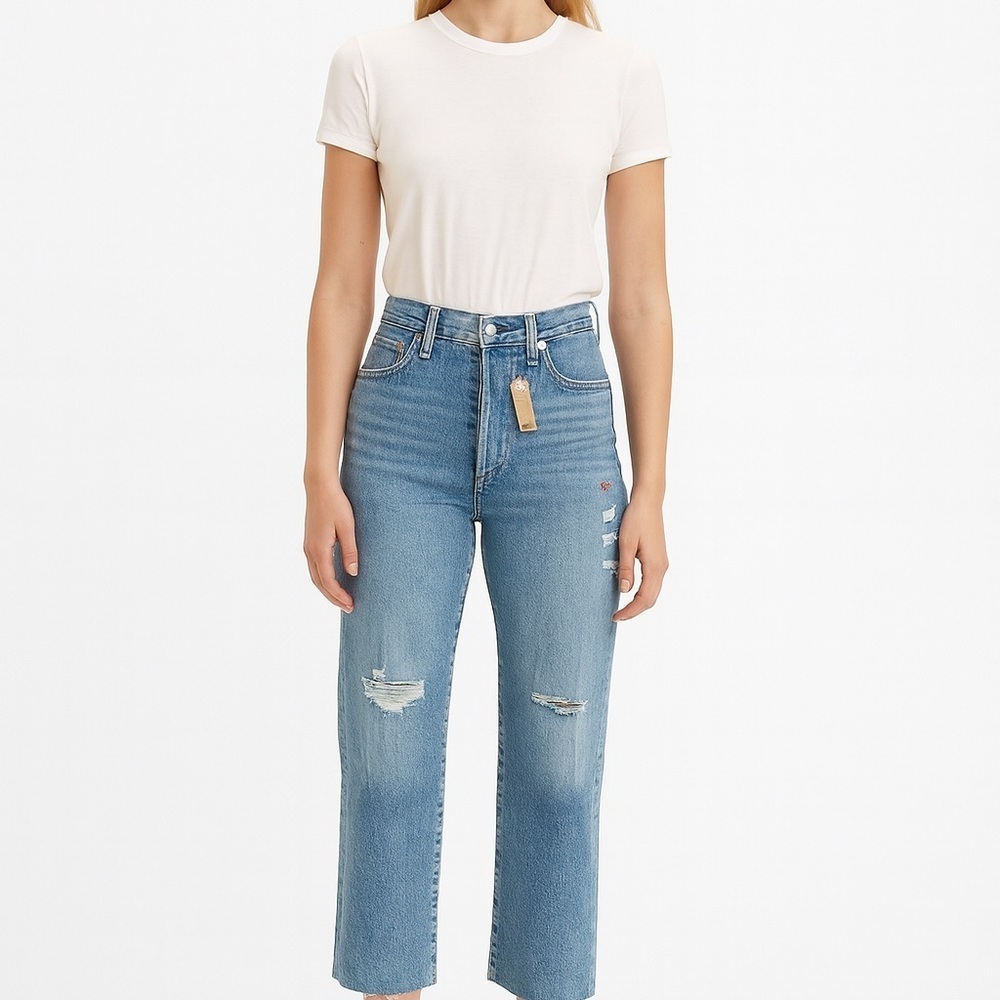 Levi's Light Blue Cropped Women Jeans